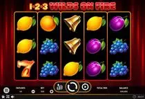 Play 1-2-3 Wilds on Fire Casino Slot - Main Screen Reels