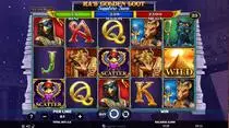Play Ra’s Golden Loot – Sapphire Suns Casino Slot - Main Screen Reels