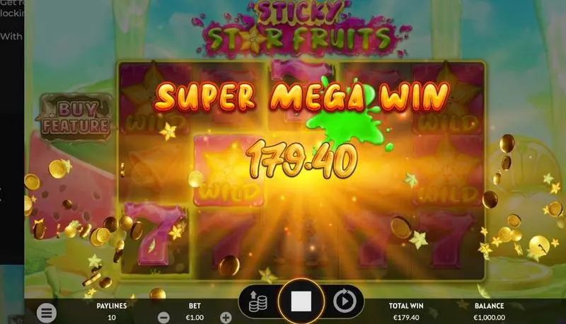 Play  Sticky Star Fruits Slot Winning Screenshot