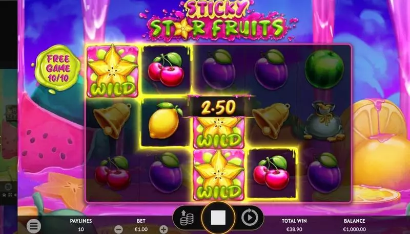 Play  Sticky Star Fruits Slot Main Screen Reels