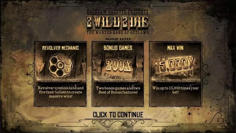 Play 2 Wild 2 Die Slot Info and Rules