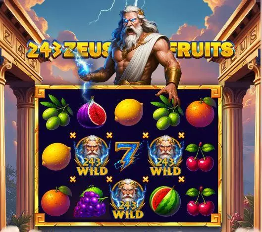 Play 243 Zeus Fruits Slot Main Screen Reels