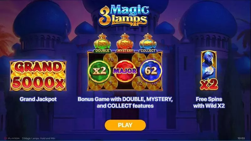 Play 3 Magic Lamps Slot Info and Rules