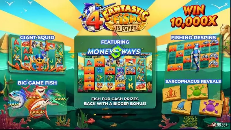 Play 4 Fantastic Fish In Egypt Slot Info and Rules