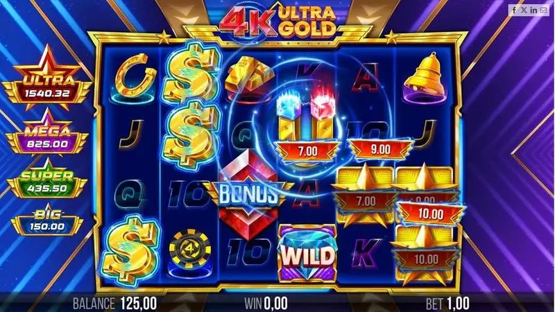 Play 4K Ultra Gold Slot Main Screen Reels