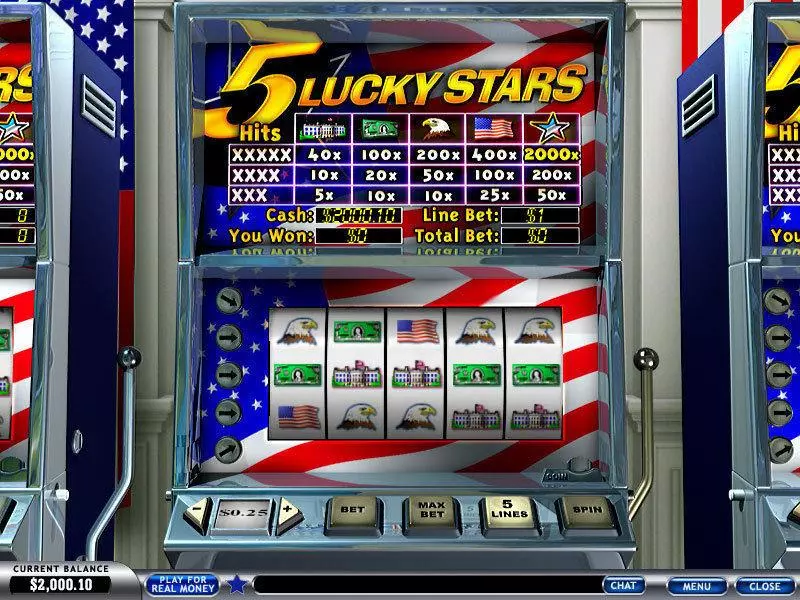Play 5 Lucky Stars Slot Main Screen Reels