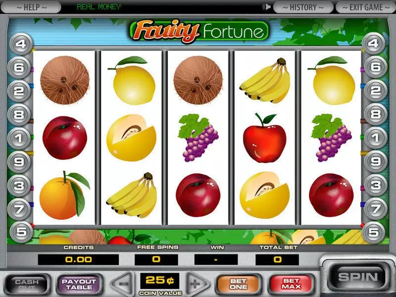 Play 5-Reel Fruity Fortune Slot Main Screen Reels