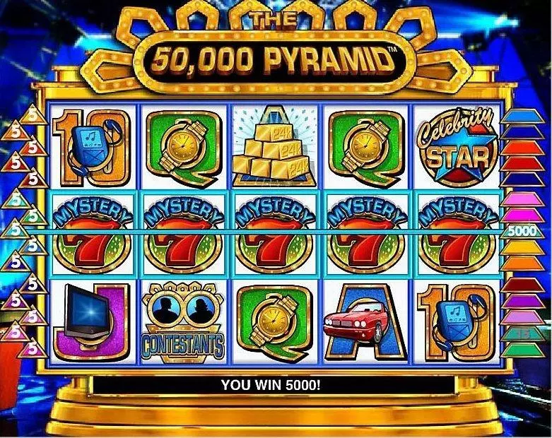 Play 50,000 Pyramid Slot Introduction Screen