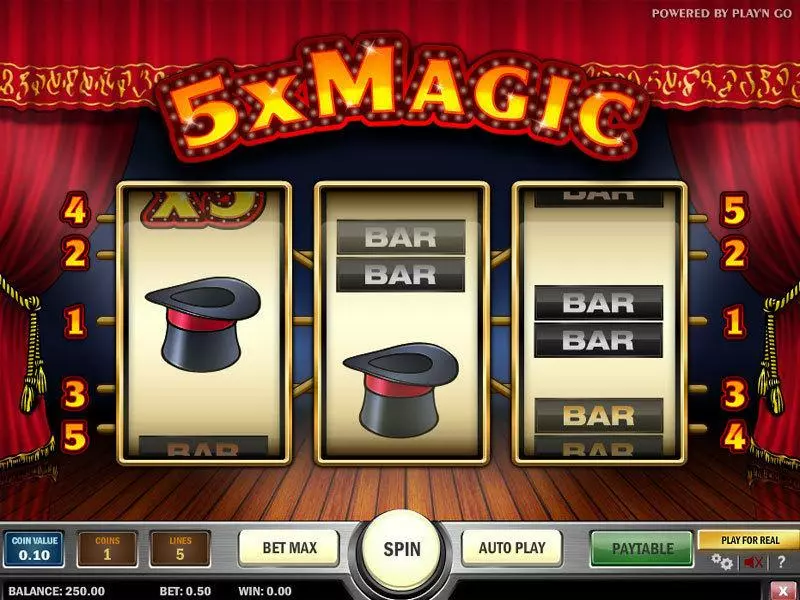 Play 5x Magic Slot Main Screen Reels