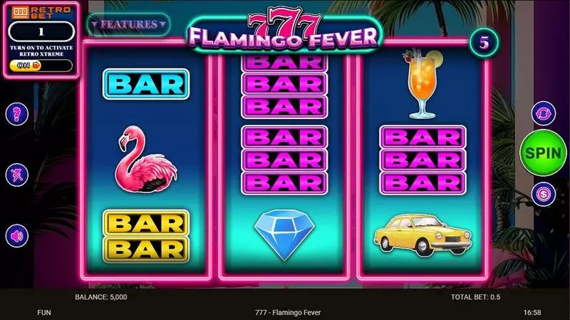 Play 777 – Flamingo Fever Slot Main Screen Reels