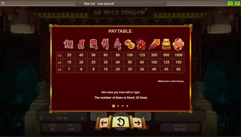 Play 88 Wild Dragons Slot Info and Rules