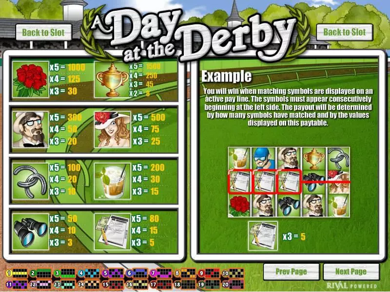 Play A Day at the Derby Slot Info and Rules