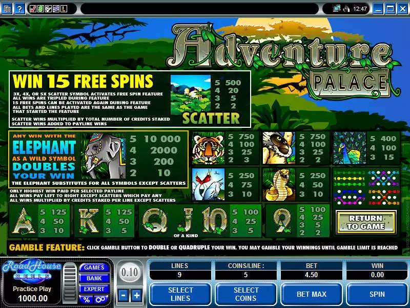 Play Adventure Palace Slot Info and Rules