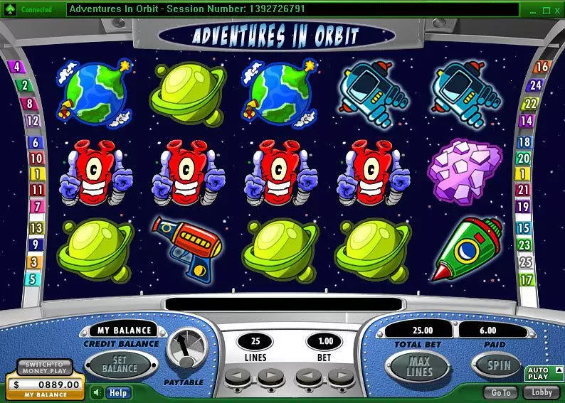 Play Adventures in Orbit Slot Main Screen Reels