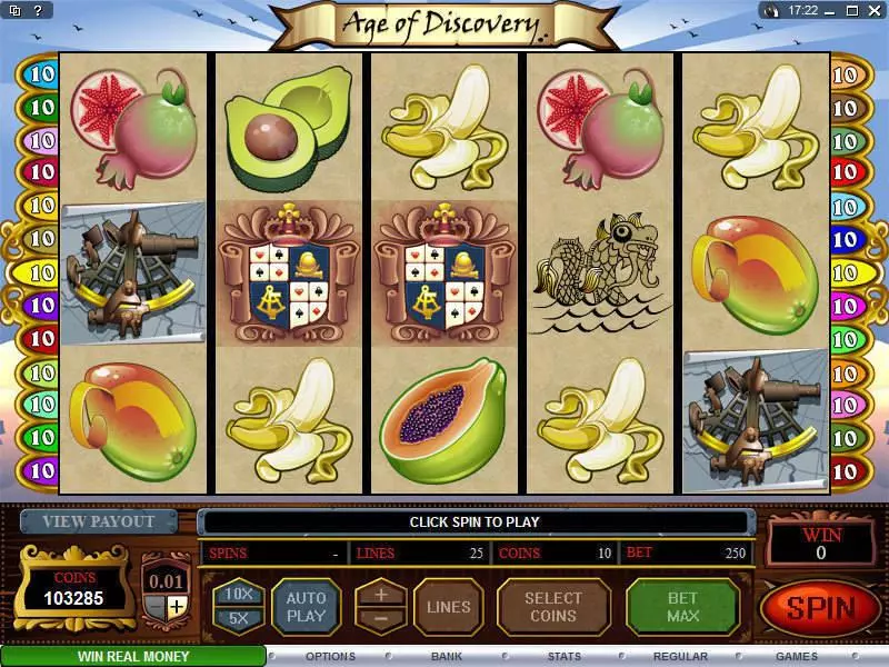 Play Age of Discovery Slot Main Screen Reels
