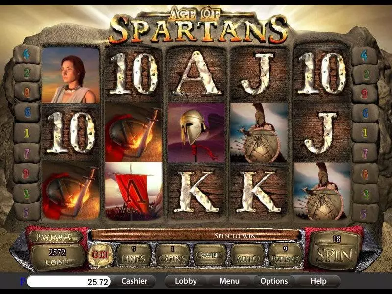 Play Age of Spartans Slot Main Screen Reels