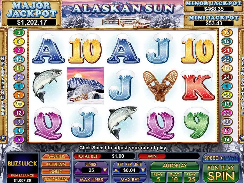 Play Alaskan Sun Slot Main Screen Reels
