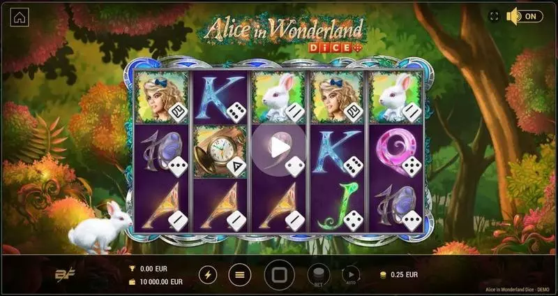 Play Alice in Wonderland Dice Slot Main Screen Reels