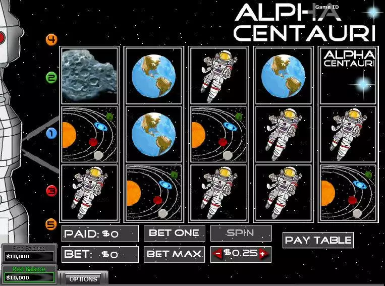 Play Alpha Centauri Slot Main Screen Reels
