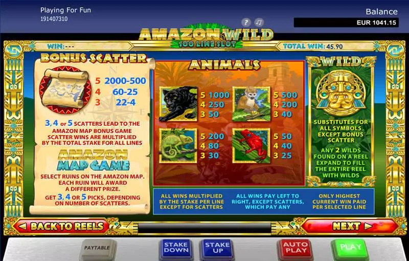 Play Amazon Wild Slot Info and Rules