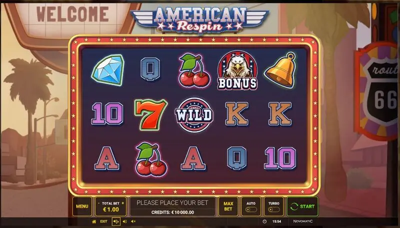 Play American Respin Slot Main Screen Reels
