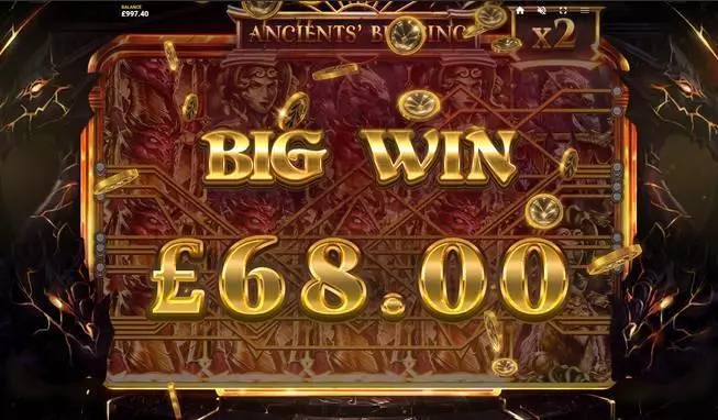 Play Ancients' Blessing Slot Winning Screenshot