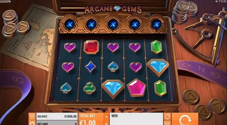Play Arcane Gems Slot Main Screen Reels