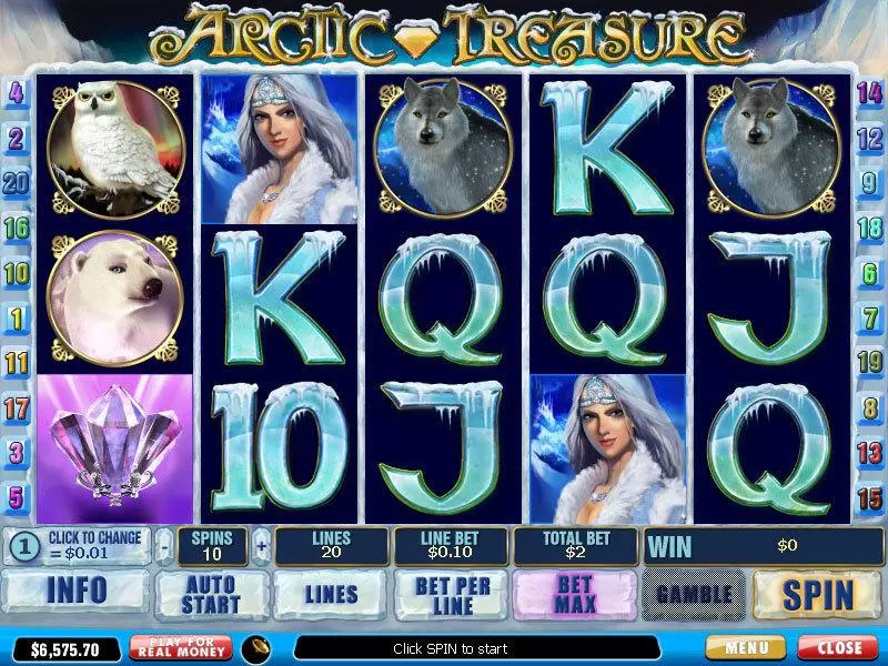Play Arctic Treasure Slot Main Screen Reels
