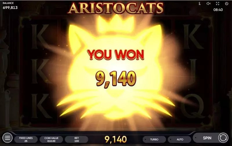 Play Aristocats Slot Winning Screenshot