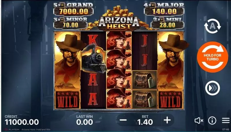 Play Arizona Heist - Hold and Win Slot Main Screen Reels