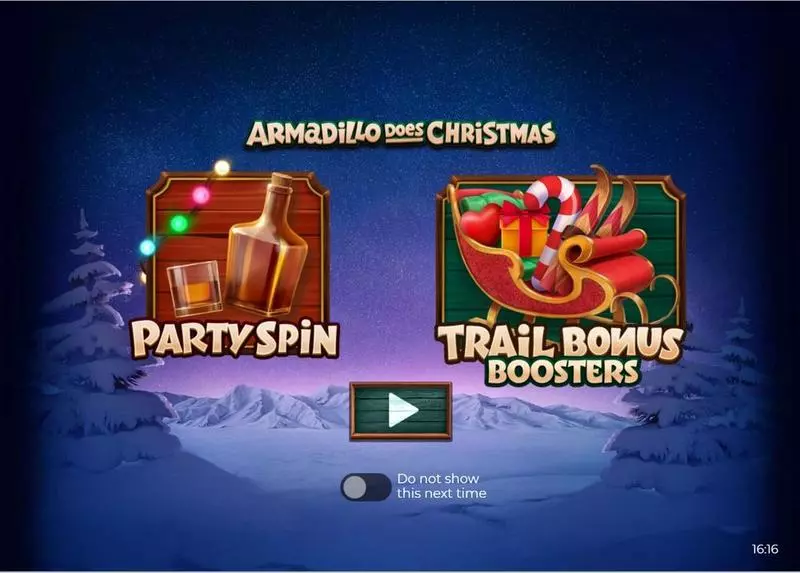 Play Armadillo Does Christmas 2023 Slot Introduction Screen