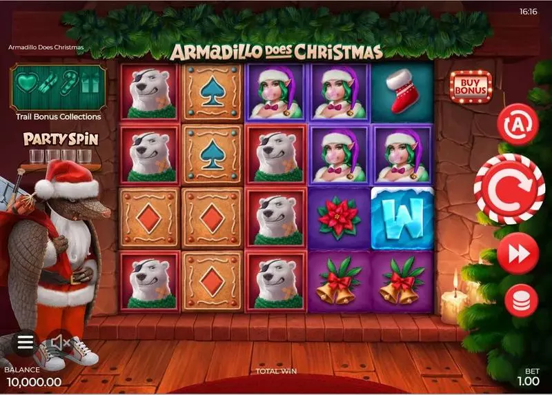 Play Armadillo Does Christmas 2023 Slot Main Screen Reels