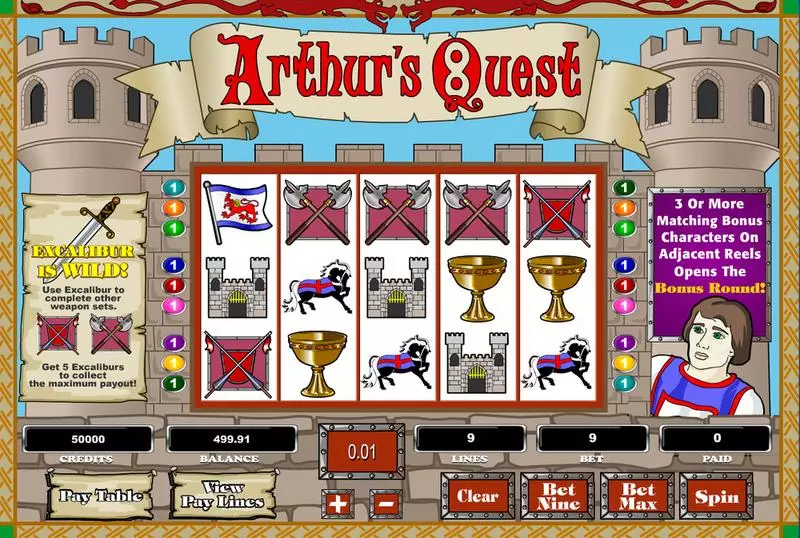 Play Arthur's Quest Slot Main Screen Reels