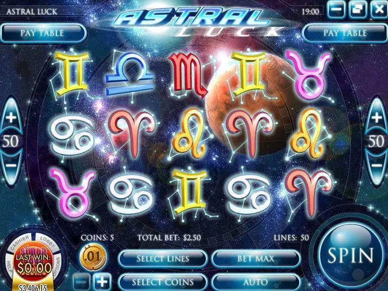 Play Astral Luck Slot Main Screen Reels