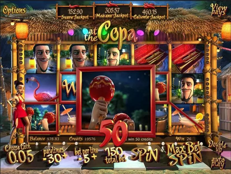 Play At the Copa Slot Introduction Screen