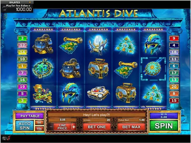 Play Atlantis Dive Slot Main Screen Reels