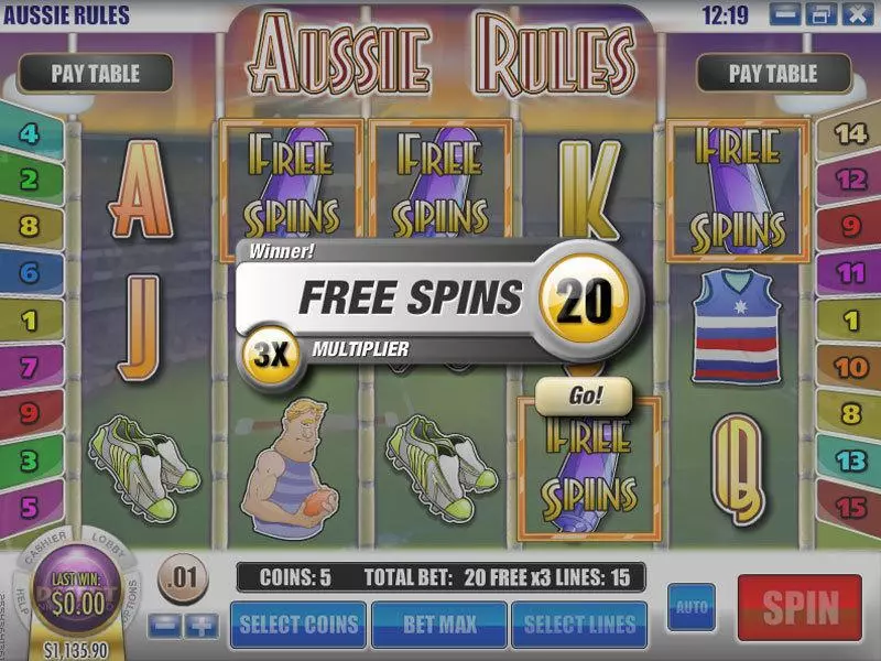 Play Aussie Rules Slot Bonus 1