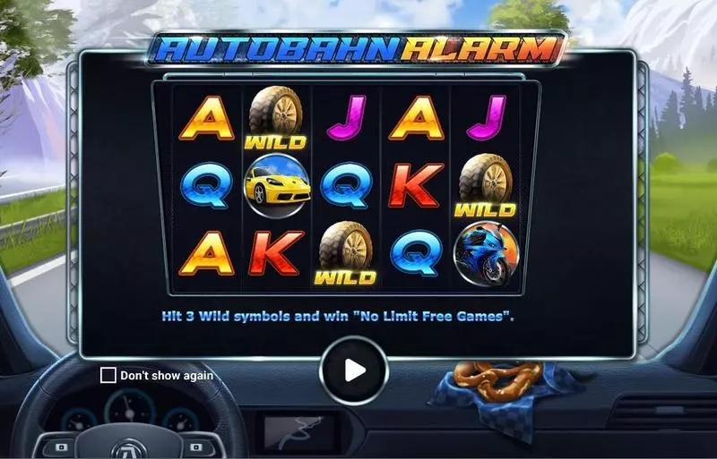 Play Autobahn Aalarm Slot Introduction Screen