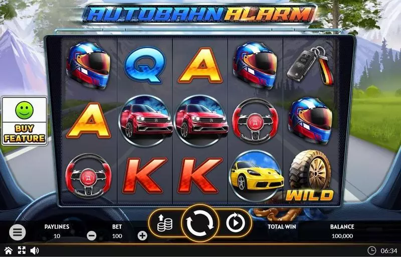 Play Autobahn Aalarm Slot Main Screen Reels