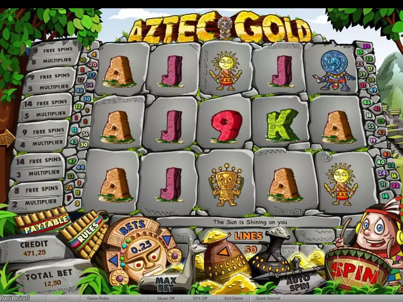 Play Aztec Gold Slot Main Screen Reels