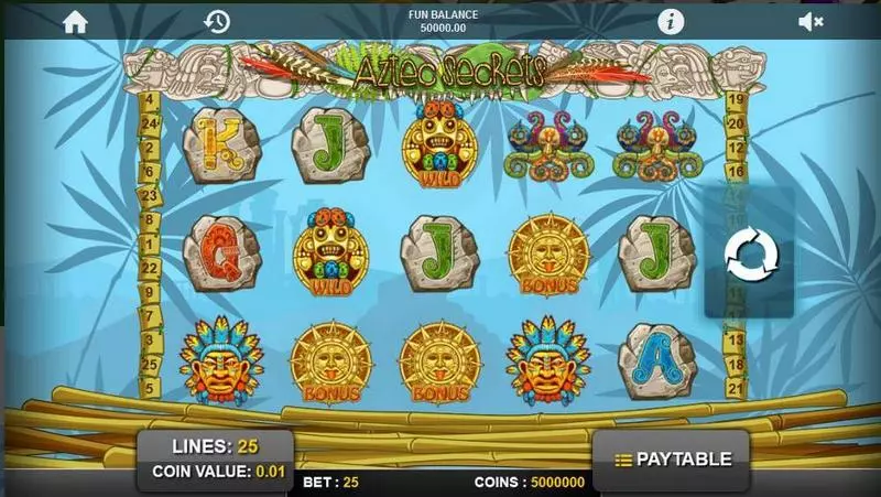 Play Aztec Secrets Slot Main Screen Reels