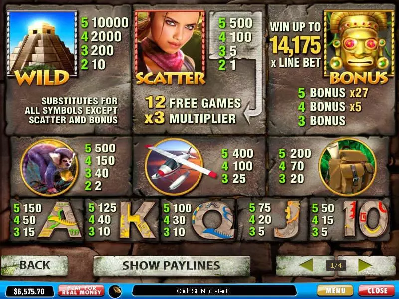Play Azteca Slot Info and Rules