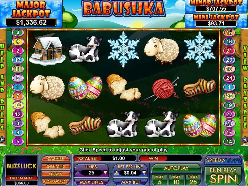 Play Babushka Slot Main Screen Reels