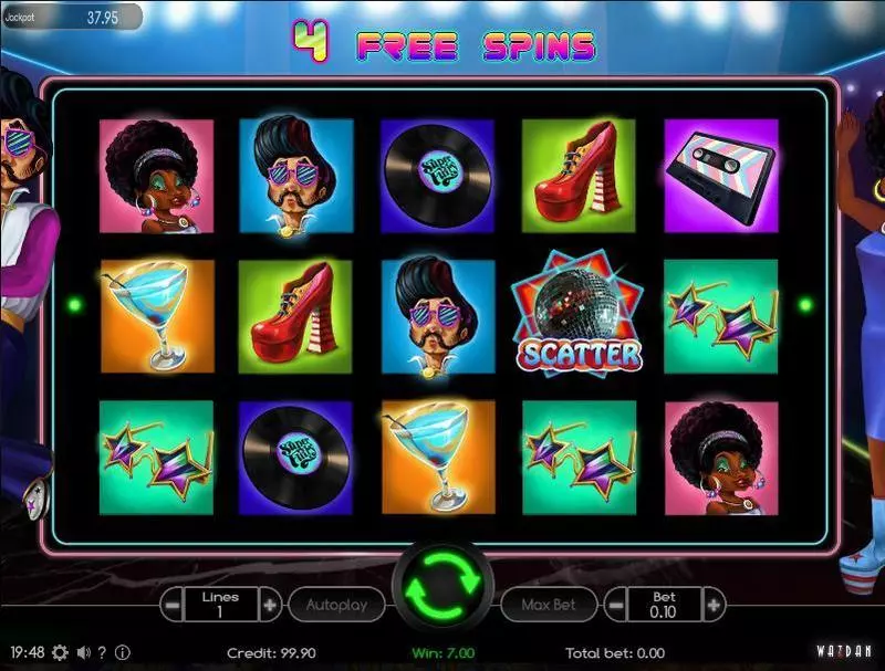 Play Back to the 70s Slot Main Screen Reels