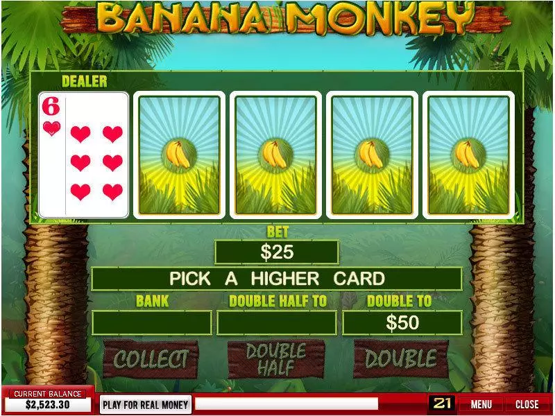 Play Banana Monkey Slot Gamble Screen