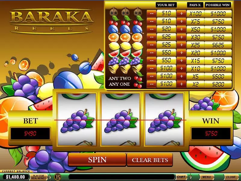 Play Baraka Reels Slot Main Screen Reels