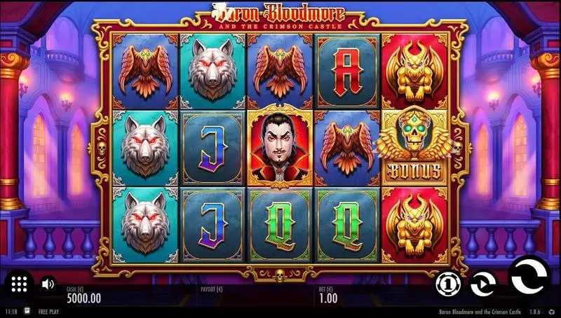 Play Baron Bloodmore and the Crimson Castle Slot Main Screen Reels