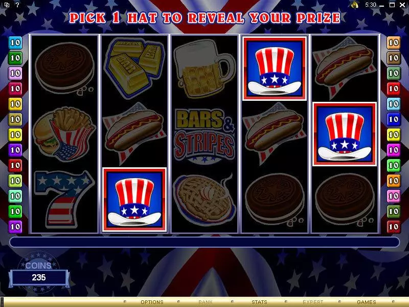Play Bars and Stripes Slot Bonus 1