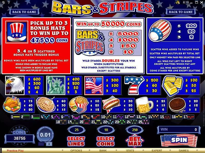Play Bars and Stripes Slot Info and Rules