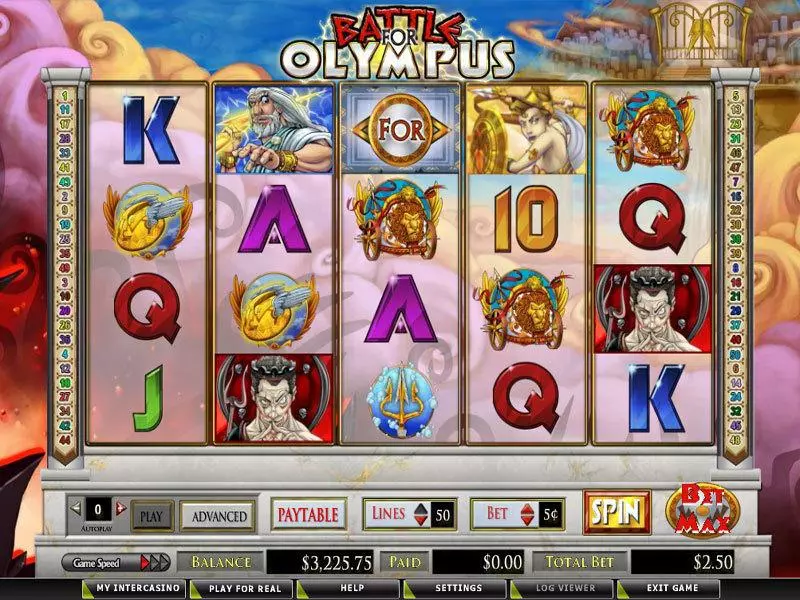 Play Battle for Olympus Slot Main Screen Reels